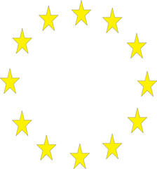  Half Circle of European Union Stars – Minimal EU Concept