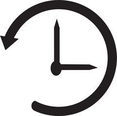 Minimal Clock with Arrow – Time Passing Icon