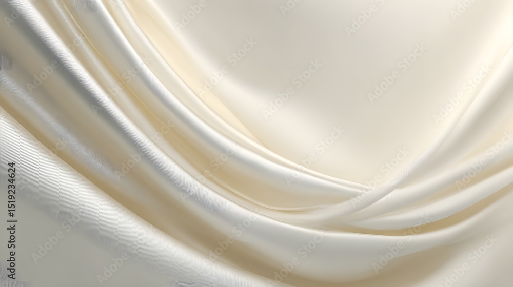 Fototapete Elegant and luxurious pearl cream satin fabric with a soft subtle texture and gentle lighting gradient creating a minimalist and sophisticated background