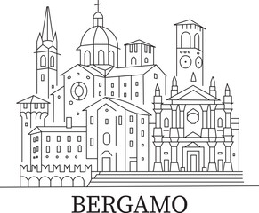Bergamo City Line Draw Simple Minimalist