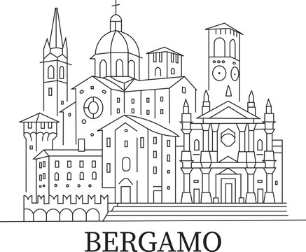 Bergamo City Line Draw Simple Minimalist