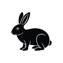 Rabbit Playful Vector Silhouette