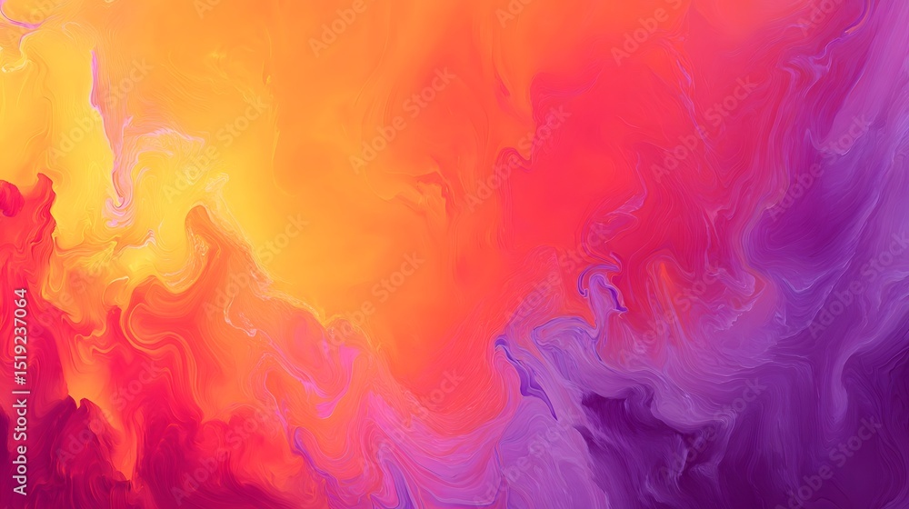 Aufkleber a dynamic and visually striking abstract composition featuring a vibrant gradient of warm and cool h