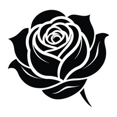 A striking vintage black and white rose flower illustration, perfect for seamless floral pattern design, elegant wallpaper, or a timeless tattoo
A captivating black and white rose, with delicate petal