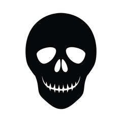 Skull Minimalist Vector Silhouette