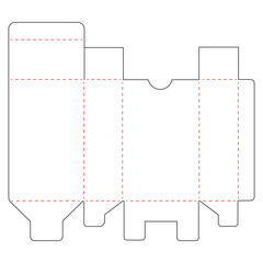 Box packaging die cut template design
