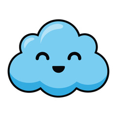 Cloud computing concept with a blue sky, internet icon, and computer network symbols illustrating data communication technology