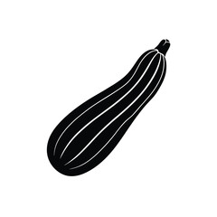 Zucchini Simple Vector Silhouette