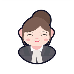 Colored Lawyer Cartoon Illustration