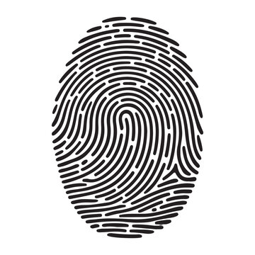 Set fingerprint scanning icon sign &ndash; stock Fingerprint scanning icon sign