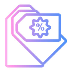 discount Line Gradient Icon