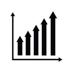 Bar chart with upward arrows and axes