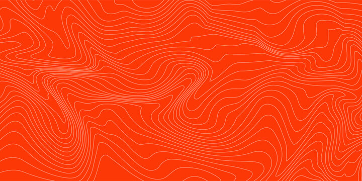 Abstract Seamless Pattern with Linear Stylized Salmon Fish Fillet Texture. Vector Background for Fish Packaging, Sushi Restaurants and Menu Design