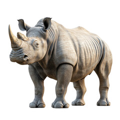 Fototapeta premium Powerful Rhinoceros Isolated On Transparent Background PNG 