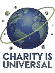 Obraz premium International Day of Charity Global & Abstract Style Charity is Universal to imply unity