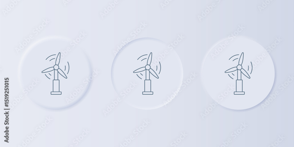 Poster grey wind turbine icon isolated on grey background. wind generator sign. windmill for electric power