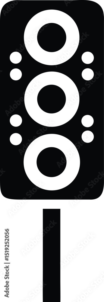 Poster black silhouette vector shape design with transparency for creative applications