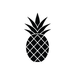 Obraz premium Pineapple Tropical Vector Silhouette