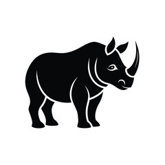 Rhinoceros Strong Vector Silhouette