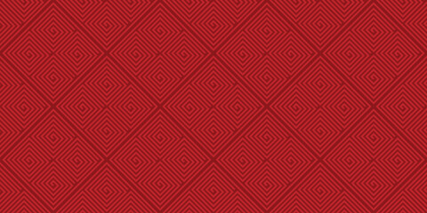 Happy Chinese new year pattern seamless vector. Wallpaper with chinese pattern on red background. Modern luxury oriental illustration for cover, banner, website, decor.