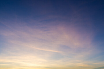 Sunset sky and evening glow