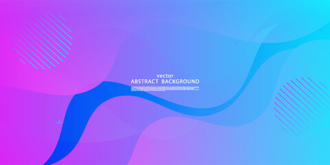 Abstract colored purple and blue gradient paper cut background. Cool wave fluid design. Vector eps10