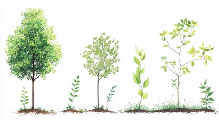 Obraz premium Tree Transplant. Spring Planting in the Botanical Garden for Young Trees