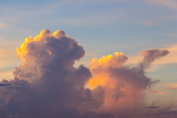Sunset sky and evening glow