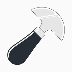 Round Leathercraft Knife. Vector illustration
