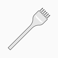 Leather diamond chisel. Vector illustration