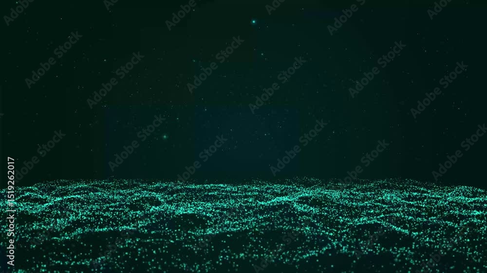 Poster technology background seamless looping exploding particles innovation. futuristic abstract digital d