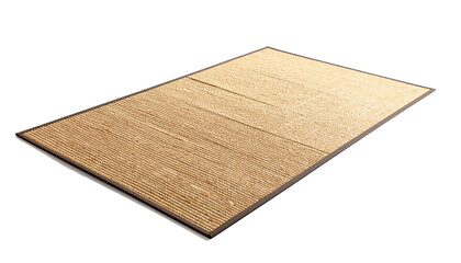 Elegant Minimalist Straw Beach Mat with a Refined D Isolated on solid white Background Png