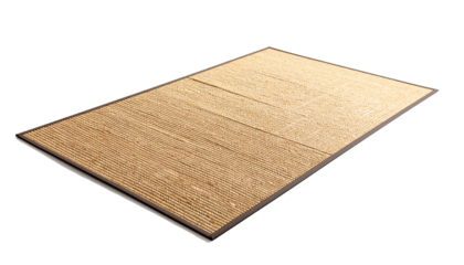 Elegant Minimalist Straw Beach Mat with a Refined D Isolated on solid white Background Png