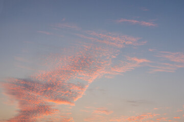 Sunset sky and evening glow