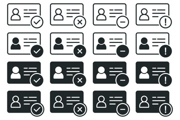 Identity card verification icon. Vector illustration