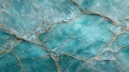 Turquoise stone with fine cracks and veins in high detail