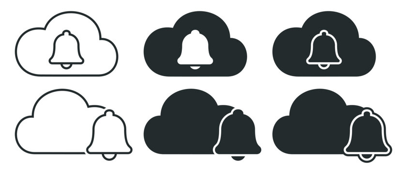 Cloud notifications icon. Illustration vector