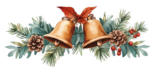 christmas bell on white background