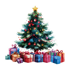 christmas tree with gifts