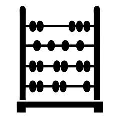 Classic abacus counting frame with beads. Abacus is educational tool for arithmetic and math skills. This abacus image is perfect for educational icon or app design.