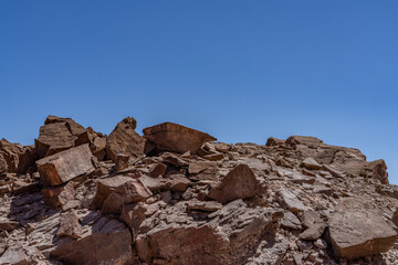 Willow Tank Formation (Lower Cretaceous)—Claystone and siltstone, carbonaceous shale, sandstone and sandy conglomerate. Fire Wave Trail, Valley of Fire State Park, Clark County, Nevada geology.