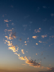 Sunset sky and evening glow