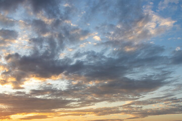 Sunset sky and evening glow