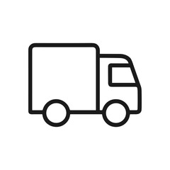 Delivery truck icon streamlined transport illustration design element