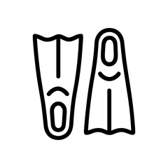 Diving fins ready for underwater adventures illustration design element