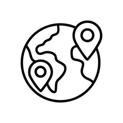 Global connections indicated by pointers illustration design element