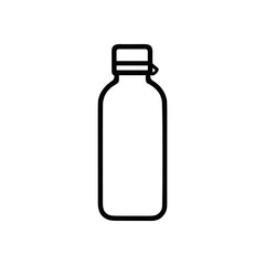 Simple water bottle line art illustration design element