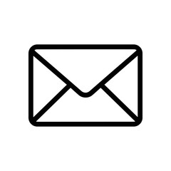 Stylized Mail Envelope Graphic Outline illustration design element