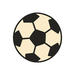 Naklejka premium Stylized monochrome soccer ball drawing illustration design element