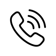 Telephone receiver emitting sound waves illustration design element